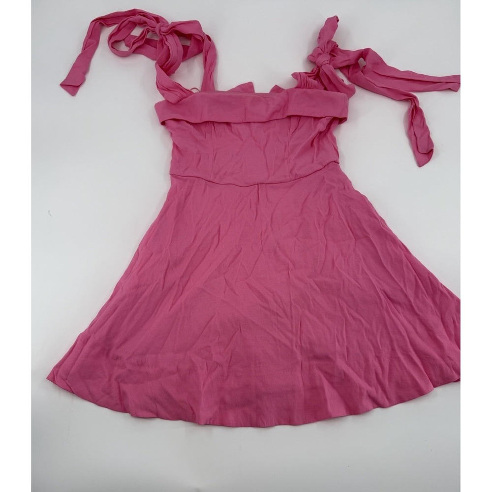 Mi Ami for Francesca's Pink Tie Strap Mini A Line Women's Dress  Size S - Picture 2 of 8
